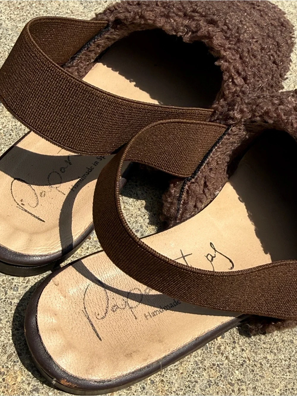 CHESTNUT SHEARLING MULES PAPANATAS | ELI 1957 size 29